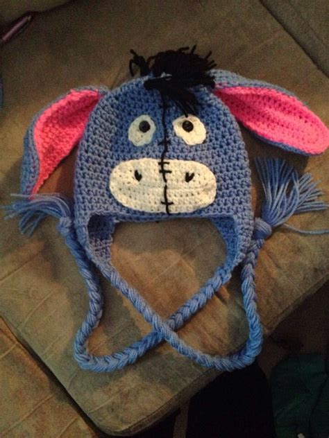 See more ideas about eeyore, crochet, crochet projects. Crochet eeyore hat. | Crochet, Crochet beanie, Crochet hats