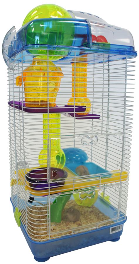 Yml 3 Level Clear Plastic Dwarf Hamster Mice Cage With