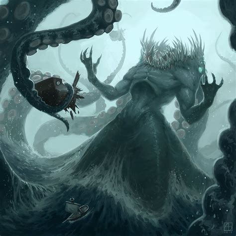 The Kraken By Alexstoneart On Deviantart Creature Artwork Fantasy