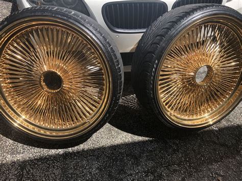 24 Gold Dayton Wire Wheels 11k Obo For Sale In Plantation Fl Offerup