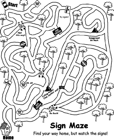 Jul 17, 2017safety signs are a great way to inform kids of these dangers and to encourage them to be cautious. Sign Maze Coloring Page | crayola.com