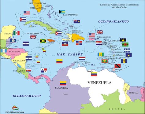 Caribbean Sea Political Map