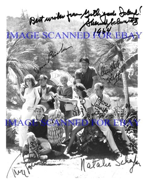 Gilligans Island Cast Signed Autograph 8x10 Rp Photo By 8 Bob Denver