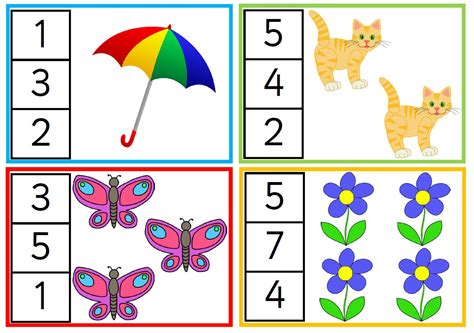 Printable Number Clip Cards 0 10 Peg Cards Counting Cards Etsy Uk