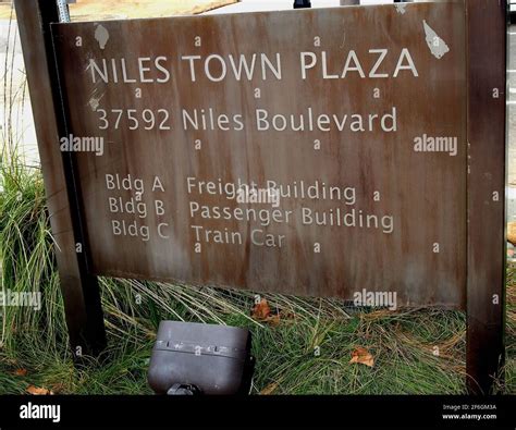 Niles Town Plaza Sign Fremont California Stock Photo Alamy