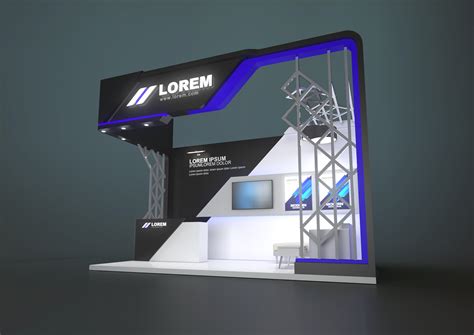 3d Model Exhibition Stand Jiip 18 Sqm On Behance