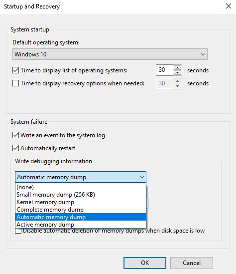 Which Type Of Memory Dump Is Needed To Troubleshoot Overclocking