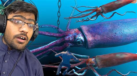 Giant Squid Attacked Us Deep In The Ocean Stranded Deep Part 7 Youtube