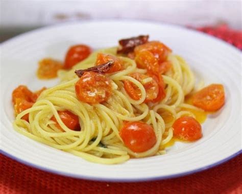 Spaghetti Con Pomodorini Al Forno