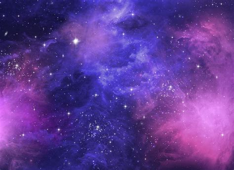 Galaxy Of Purple And Blue Painting By Elaine Plesser Pixels