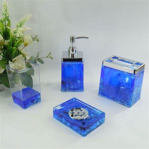 Blue Sea Conch Acrylic Bath Accessory Sets H4005 Wholesale