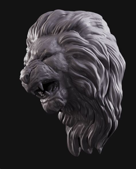 Lion Head Without A Grin 3d Print Model By Guninnik81 Ph