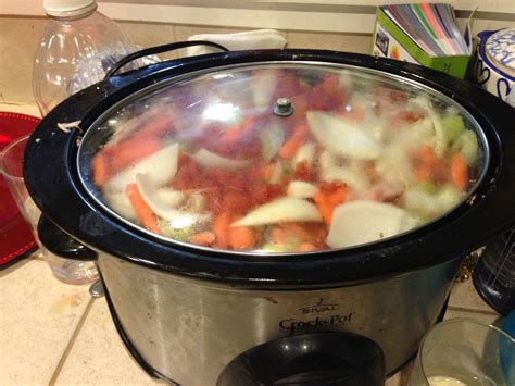 turkey soup put your leftover turkey carcass in the crockpot with 8 cups of water bullion