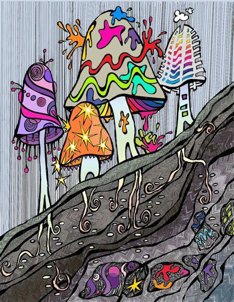 420 artwork for the creative stoner. Trippy Mushroom Drawing Ideas
