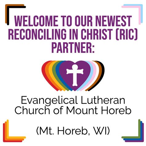 A New Ric Community Evangelical Lutheran Church Of Mount Horeb Mount