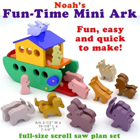 Noahs Fun Time Mini Ark Wood Toy Plans Pdf Download Scroll Saw