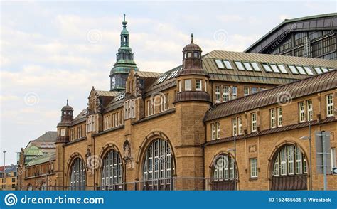 Beautiful Shot Of A Brown Train Station With Domes In Hamburg Germany