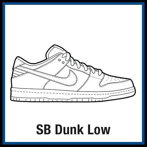 nike sb dunk  kicksart sneakers drawing nike sneakers sketch