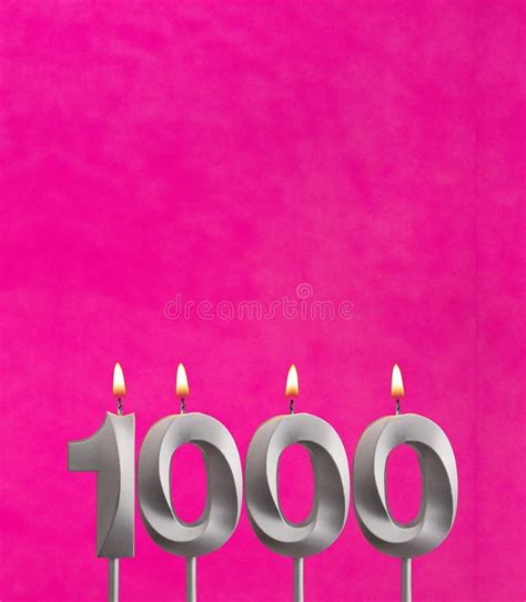 Candle Number 1000 Number Of Followers Or Likes Stock Image Image