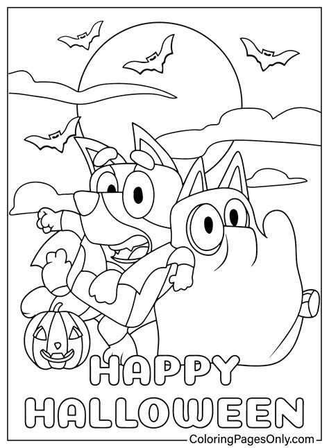 Bluey Halloween Coloring Pages Free Printable Coloring Pages