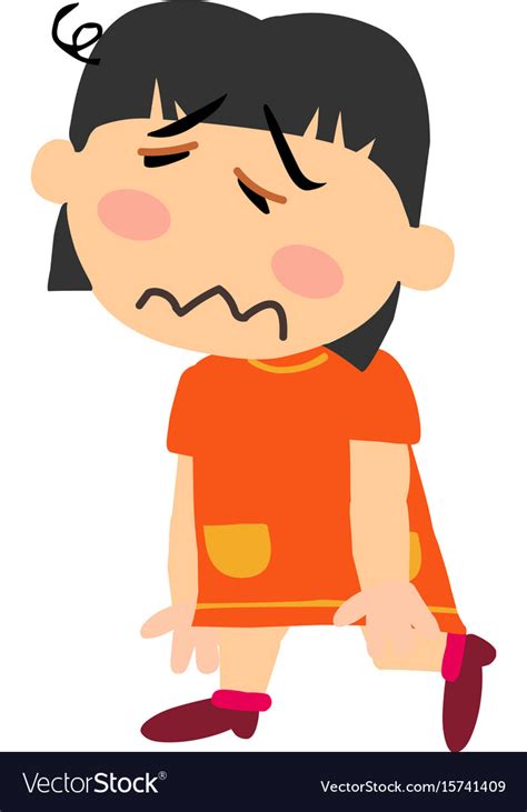 Cartoon Character Of A Dizzy Asian Girl Royalty Free Vector
