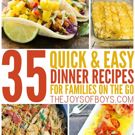 Here are some of our favourite chicken dinner recipes. 35 Quick and Easy Dinner Recipes for the Family on the Go