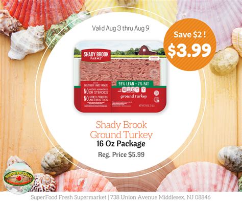 Shop Shady Brook Ground Turkey 16 Oz Package For 399 Save 2