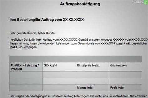 Einfache rechnungsstellung schnelle auftragsbearbeitung total verlässlich! Auftragsbestätigung Muster und gratis Word Vorlage ...