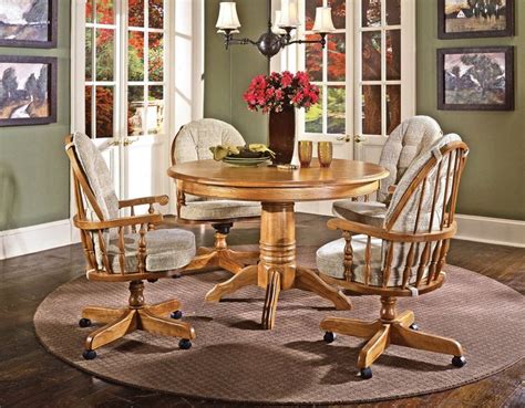 You'll find the perfect dining table with swivel caster chairs or game table round dining room table with chair with casters. Cochrane Furniture Cushions for Thresher's Too Bow Back ...