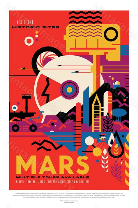 Mars Poster Nasa Poster The Red Planet 2016 Nasajpl Space Travel