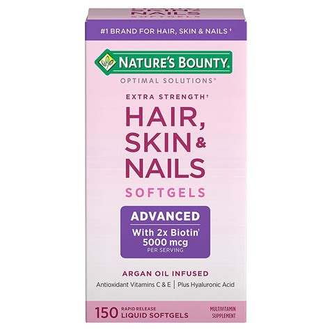 Natures Bounty Optimal Solutions Hair Skin And Nails Softgels Walgreens