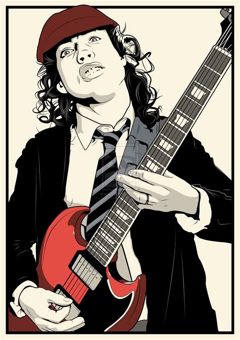Angus Young By Dottgonzo On Deviantart Angus Young Acdc Art Music Art
