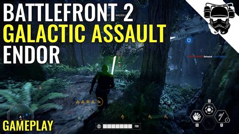 Star Wars Battlefront 2 Endor Galactic Assault Gameplay Youtube