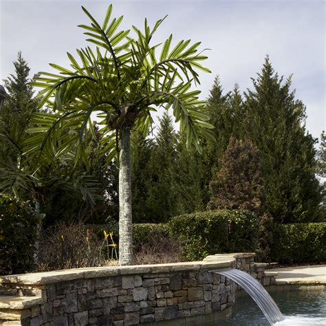 Realistic Commercial Led Lighted Palm Tree With Green Canopy Yard Envy