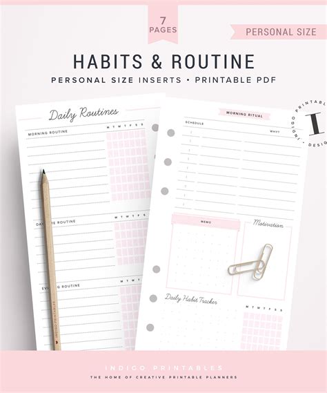 Personal Routine Planner Personal Habits Planner Personal | Routine planner, Planner, Planner pages