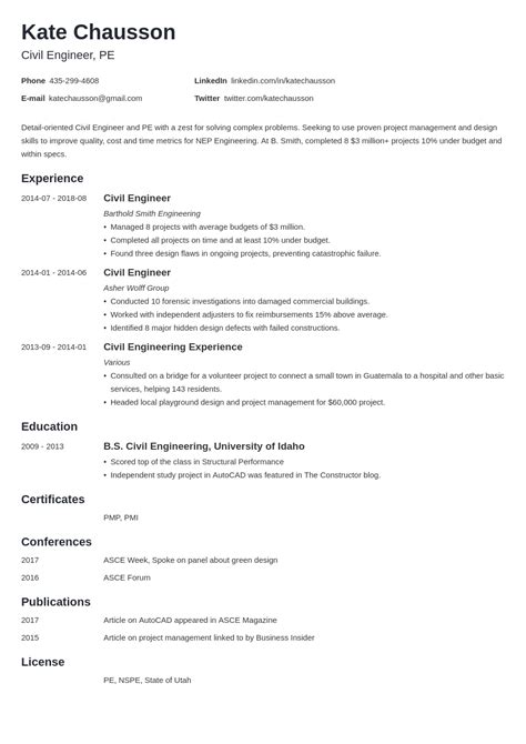 Civil engineer resume format 2. Achievements Civil Engineer Resume - BEST RESUME EXAMPLES