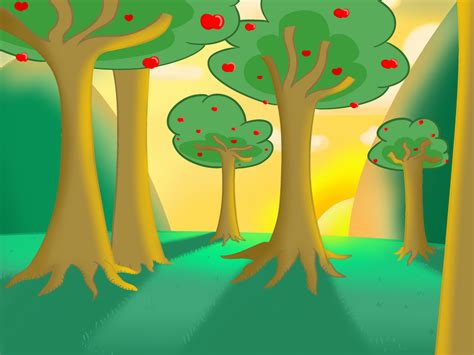 Please remember to share it with your friends if you like. Apple orchard background by ET9977 on DeviantArt