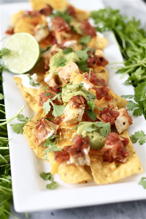 Grilled Chicken Nachos with Cilantro Lime Crema (With ...