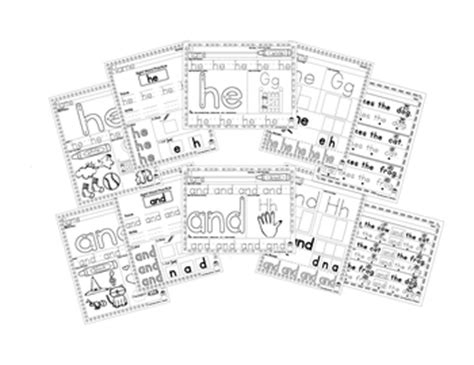 Simply bind all of the pages together to make it into a class book! Sight Word Practice - We, She, He, And by Professor Wise ...