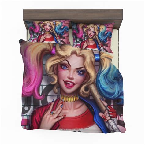 Harley Quinn Dc Comics Artwork Bedding Set Duvet Cover And Pillow Case Plangraphics