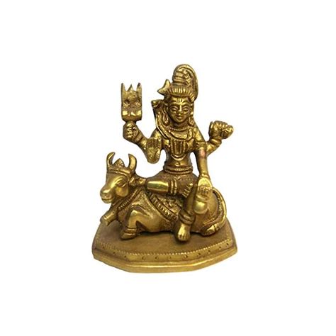 Buy Thc Astadhatu 8 Metals Mixed 100 Pure Brass Made Lord Shiva Sitting On Nandi Idollard