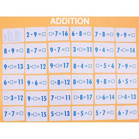 Educational Flash Cards Addition T For Toys
