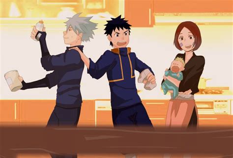 Kakashi Obito And Rin Taking Care Of Naruto Naruto Pinterest