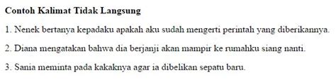 Ulasan diberikan dalam contoh kalimat dalam berbagai kombinasi struktur. Contoh Kalimat Langsung dan Tidak Langsung serta ...