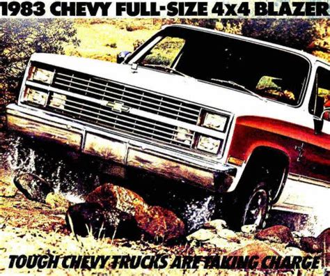 Sell 1983 Chevy K10 Blazer Brochure Blazer Silverado Chevy Blazer 4x4