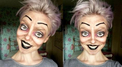 Halloween Tutorial Creepy Doll Fake Eyebrows Creepy Dolls