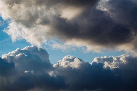 Dark And Grey Clouds Found In The Sky Stock Image Image Of Nature