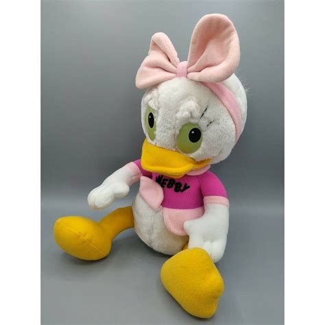 Playskool Webby Duck Tales Girl Pink Bow Plush Stuffed Animal Vintage 1986