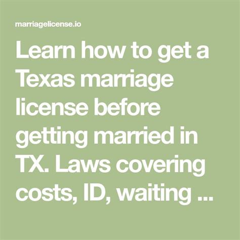 Learn How To Get A Texas Marriage License Before Getting Married In Tx