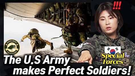 Korean Female Special Forces Reacts To U S Army Special Forces Green